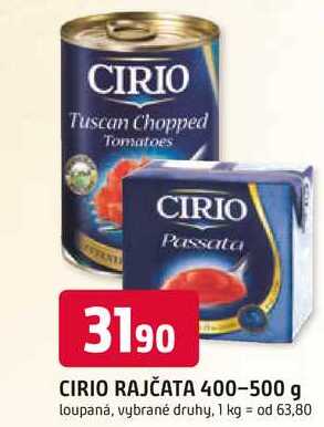 CIRIO RAJČATA 400-500 g