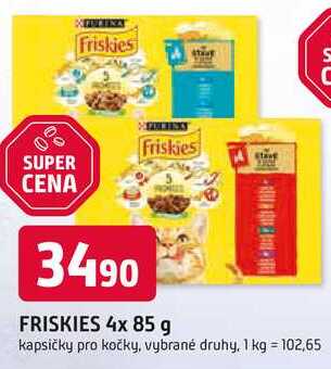 FRISKIES 4x 85 g kapsičky pro kočky
