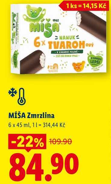 MÍŠA Zmrzlina, 6 x 45 ml