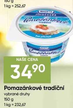 Madeta Pomazánkové tradiční vybrané druhy 150 g