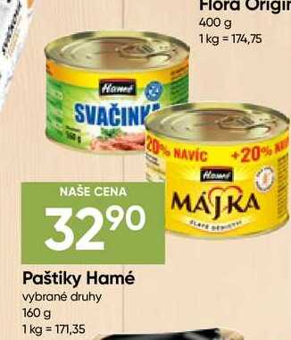 Hamé paštiky vybrané druhy 160 g 
