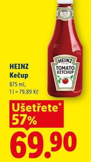 HEINZ Kečup, 875 ml