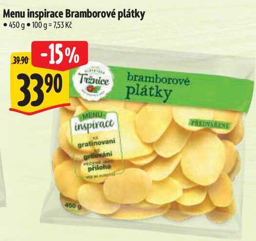 Menu inspirace Bramborové plátky, 450 g 