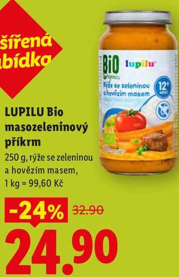 LUPILU Bio masozeleninový příkrm, 250 g 