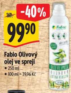 Fabio Olivový olej ve spreji, 250 ml 
