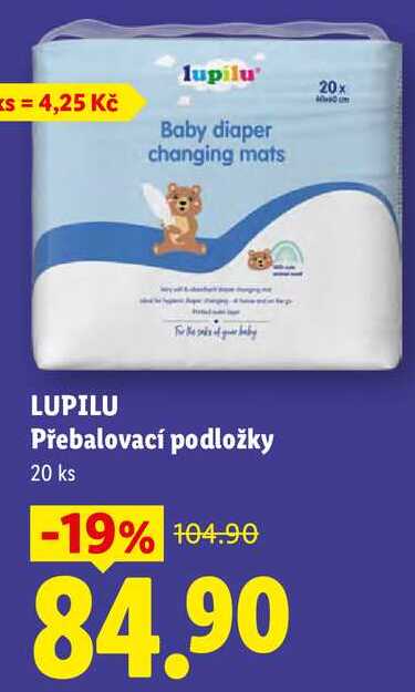 LUPILU Přebalovací podložky, 20 ks  