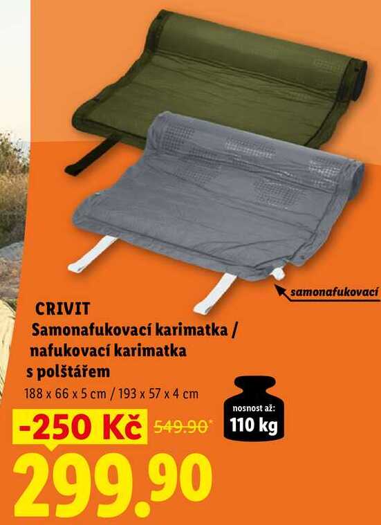 CRIVIT Samonafukovací karimatka / nafuko