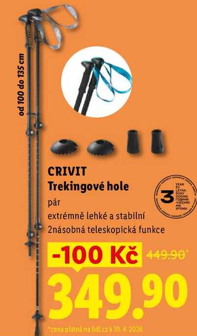 CRIVIT Trekingové hole