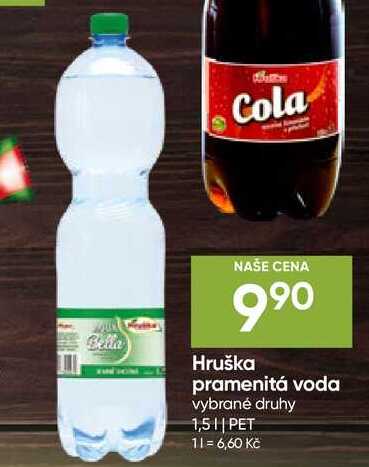 Hruška pramenitá voda vybrané druhy 1,5l