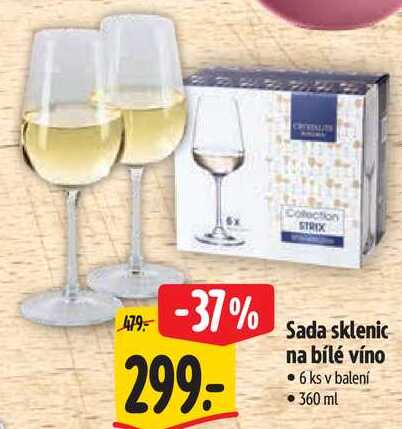 Sada sklenic na bílé víno, 6 ks 