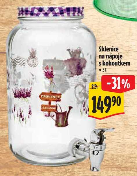 Sklenice na nápoje s kohoutkem 