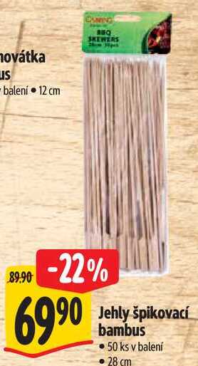 Jehly špikovací bambus, 50 ks 