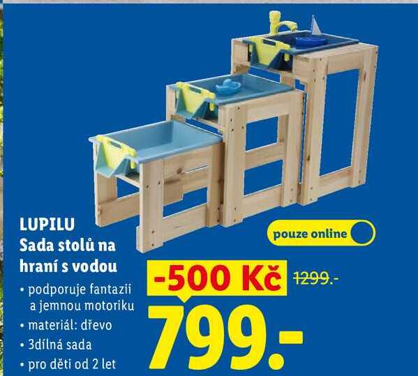 LUPILU Sada stolů na hraní s vodou