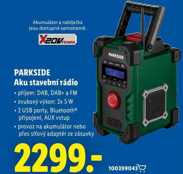 PARKSIDE Aku stavební rádio 
