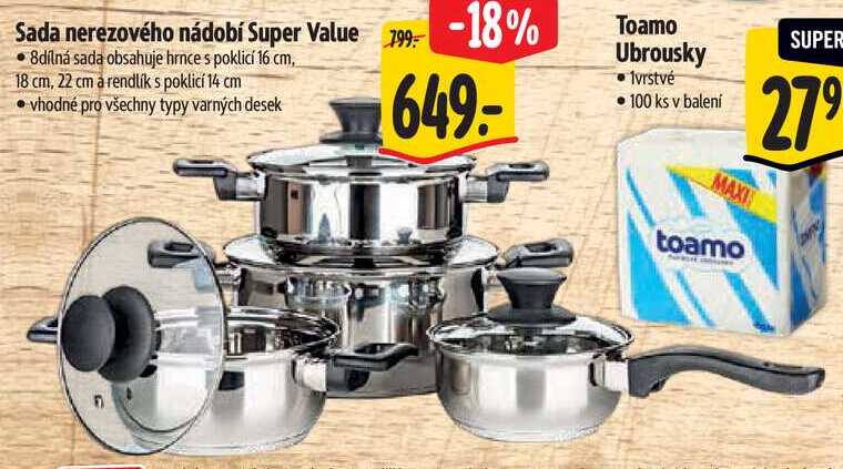 Sada nerezového nádobí Super Value 