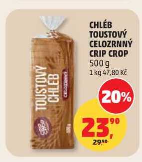 CHLÉB TOUSTOVÝ CELOZRNNÝ CRIP CROP, 500 g