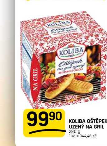 KOLIBA OŠTĚPEK UZENÝ NA GRIL 290 g 