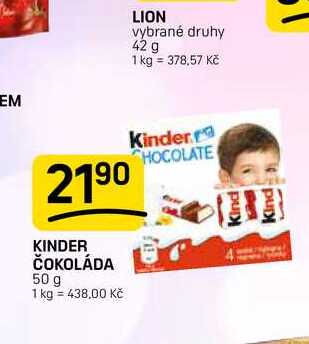 KINDER ČOKOLÁDA 50 g 