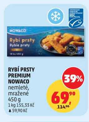 RYBÍ PRSTY PREMIUM NOWACO, 450 g