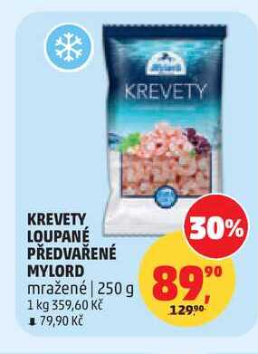 KREVETY LOUPANÉ PŘEDVAŘENÉ MYLORD, 250 g