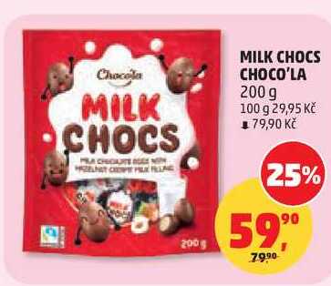 MILK CHOCS CHOCO'LA, 200 g
