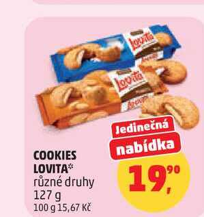 COOKIES LOVITA, 127 g 