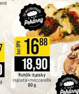 Rohlik italský rajčata+mozzarella 80 g 