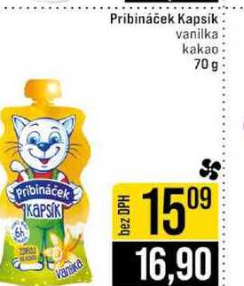 Pribináček Kapsik vanilka kakao 70 g