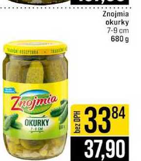Znojmia okurky 7-9 cm 680 g 