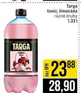 Targa tonic, limonáda různé druhy 1,33l