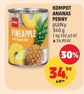 KOMPOT ANANAS PENNY, 340 g 