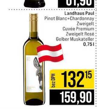 Landhaus Paul Pinot Blanc+Chardonnay Zweigelt Cuvée Premium Zweigelt Rosé Gelber Muskateller 0,75l