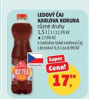 LEDOVÝ ČAJ KARLOVA KORUNA, 1,5 l
