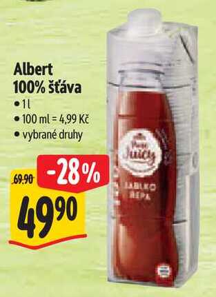 Albert 100% šťáva, 1 l