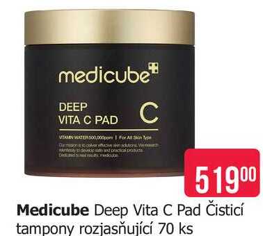 Medicube Deep Vita C Pad Čisticí tampony rozjasňující 70 ks 