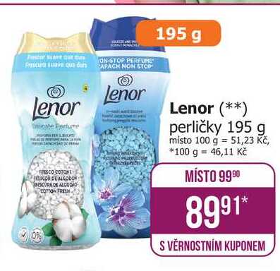Lenor Unstoppables Vonné Perličky 195g, vybrané druhy