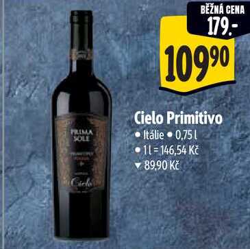 Cielo Primitivo, 0,75 l