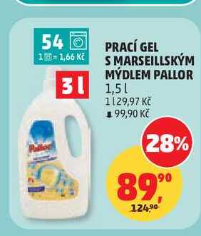 PRACÍ GEL S MARSEILLSKÝM MÝDLEM PALLOR, 1,5 l