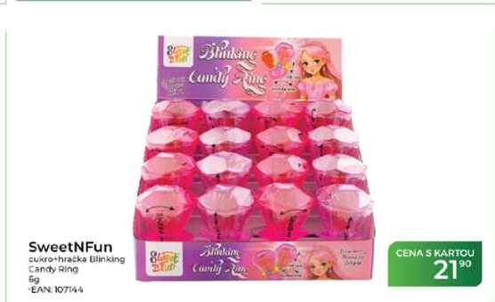 SweetNFun cukro hračka Blinking 8 Candy Ring Making County 6g 