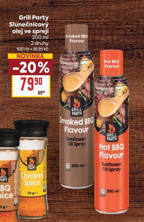 Grill Party Slunečnicový olej ve spreji 200 ml 