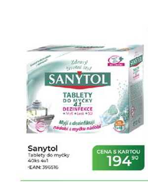 Sanytol Tablety do myčky 40ks 4v1  