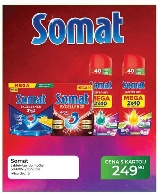 Somat tablety/gel do myčky 50-60WL/2x720ml 