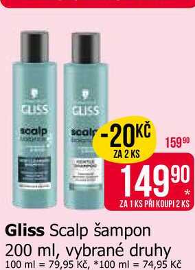 Gliss Scalp šampon 200 ml, vybrané druhy 