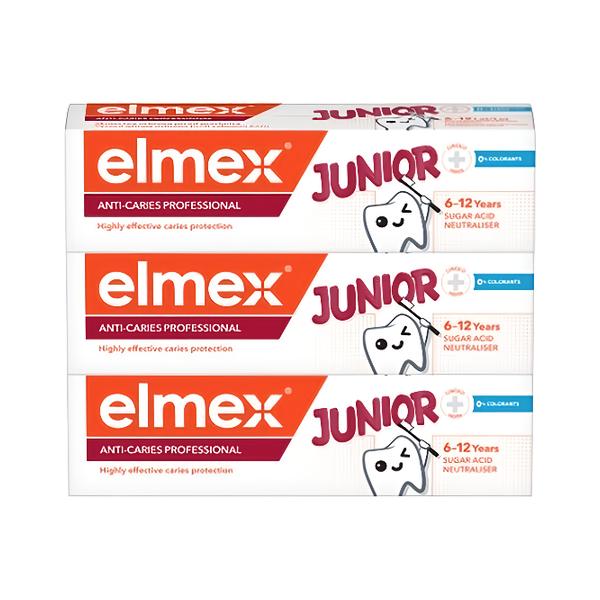 Elmex Anti-Caries Professional Junior zubní pasta pro děti ve věku 6-12 let (3x 75 ml)