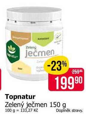 Topnatur Zelený ječmen 150 g