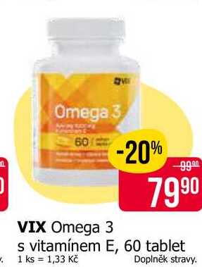 VIX Omega 3 s vitamínem E, 60 tablet 