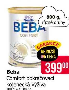 BEBA Comfort pokračovací kojenecká výživa 800 g