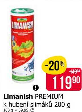 Limanish PREMIUM k hubení slimáků 200 g 