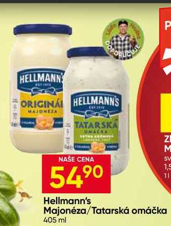 Hellmann's tatarská omáčka, majonéza 405ml