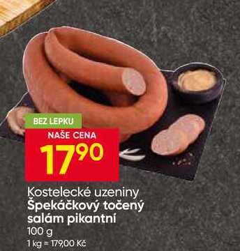 Špekáčkový točený salám pikantní 100 g